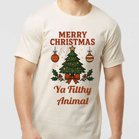 Merry Christmas Ya Filthy Animal Shirt, Christmas T-shirt