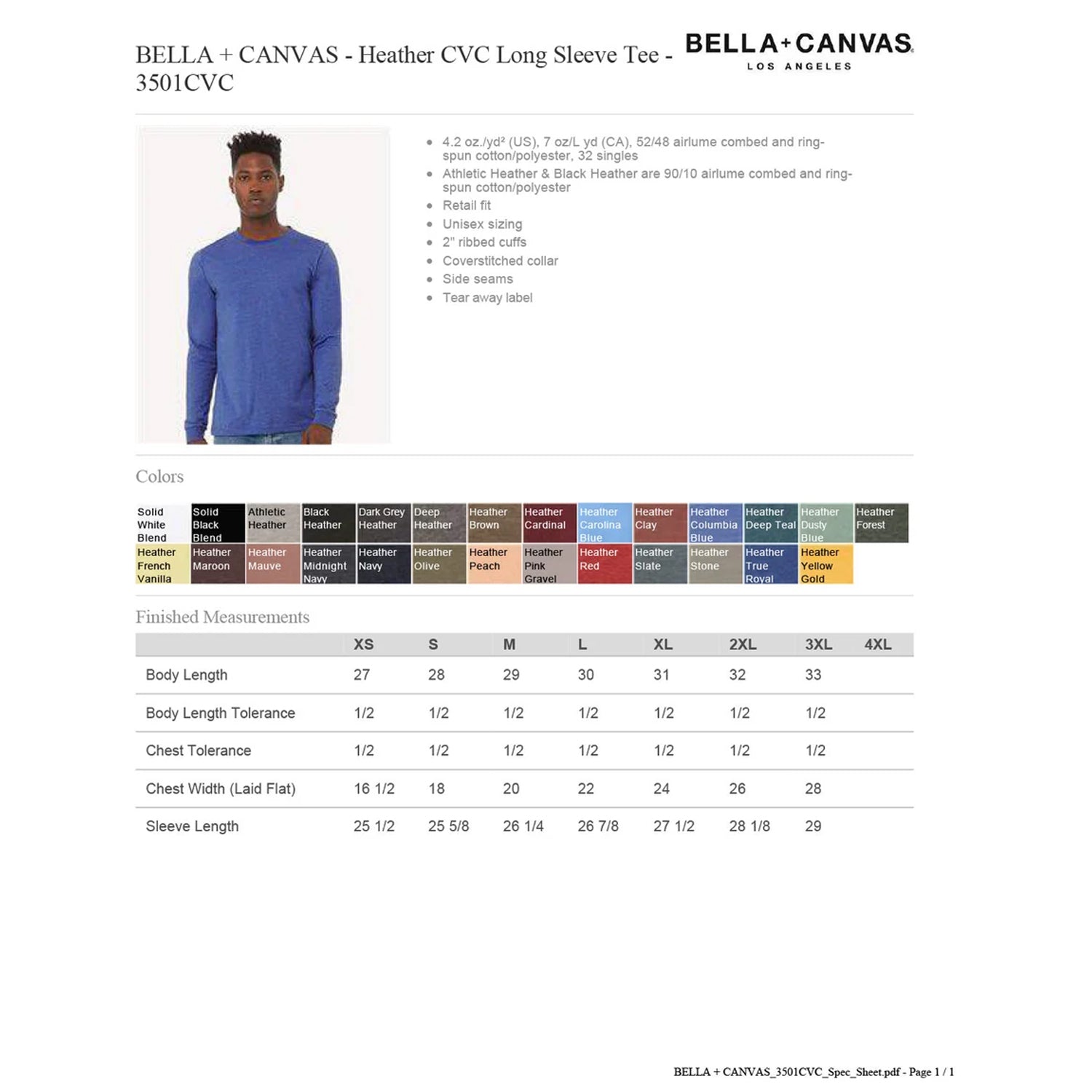 Custom Long Sleeve Bella Canvas Men's Shirt