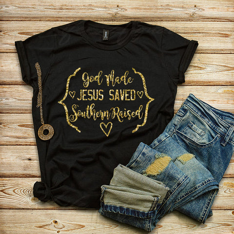 God Made Southern Raised V-neck Shirt
